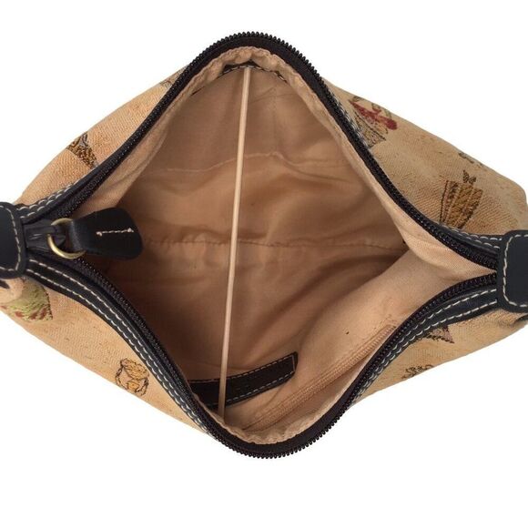 Vintage Y2K Tan Tribal Print Western Bohemian Shoulder Bag Small Casual Purse - Picture 5 of 7